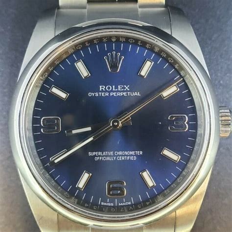 rolex oyster perpetual stainless steel blue dial watch 11420|rolex oyster perpetual.